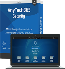 AnyTech365 Security software and product packaging